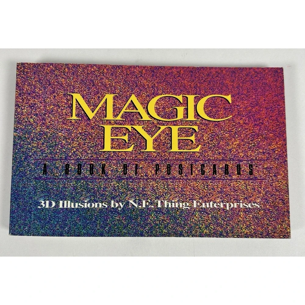 VTG 90's Magic Eye Book of Postcards 3D Illusions Scholastic